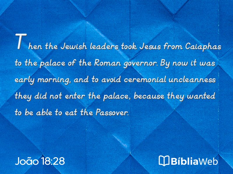 João 18:28 em imagem para compartilhar