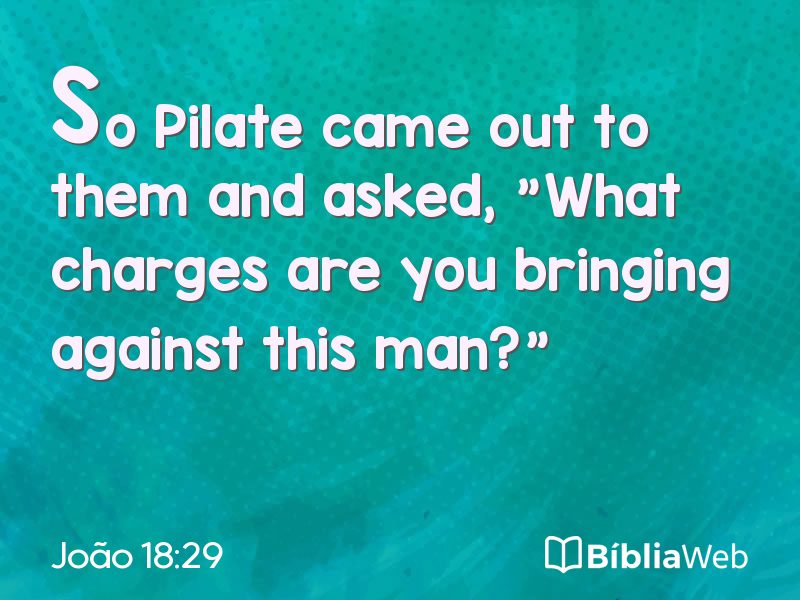 João 18:29 em imagem para compartilhar