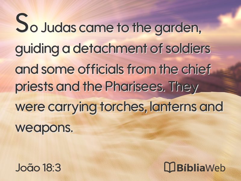João 18:3 em imagem para compartilhar