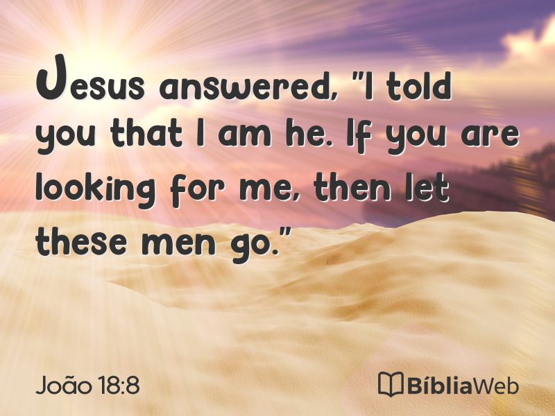 João 18:8 em imagem para compartilhar