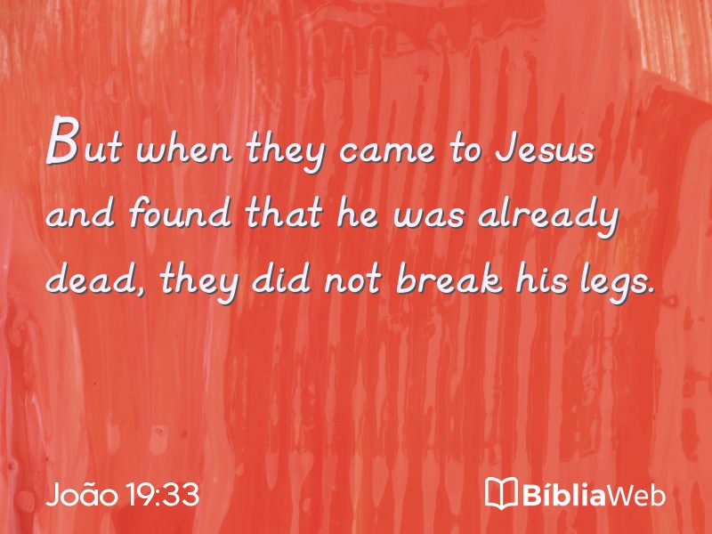 João 19:33 em imagem para compartilhar