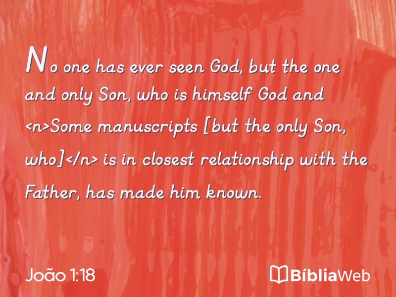 João 1:18 em imagem para compartilhar