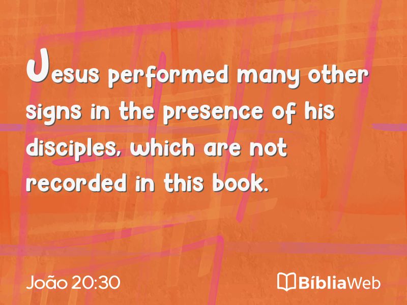 João 20:30 em imagem para compartilhar