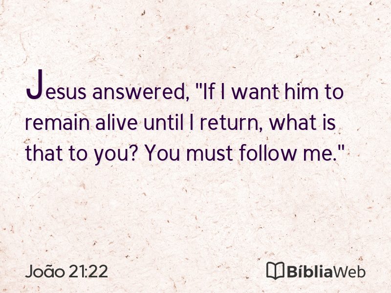 João 21:22 em imagem para compartilhar