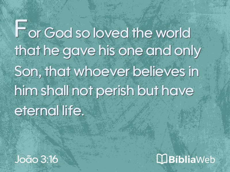 João 3:16 em imagem para compartilhar