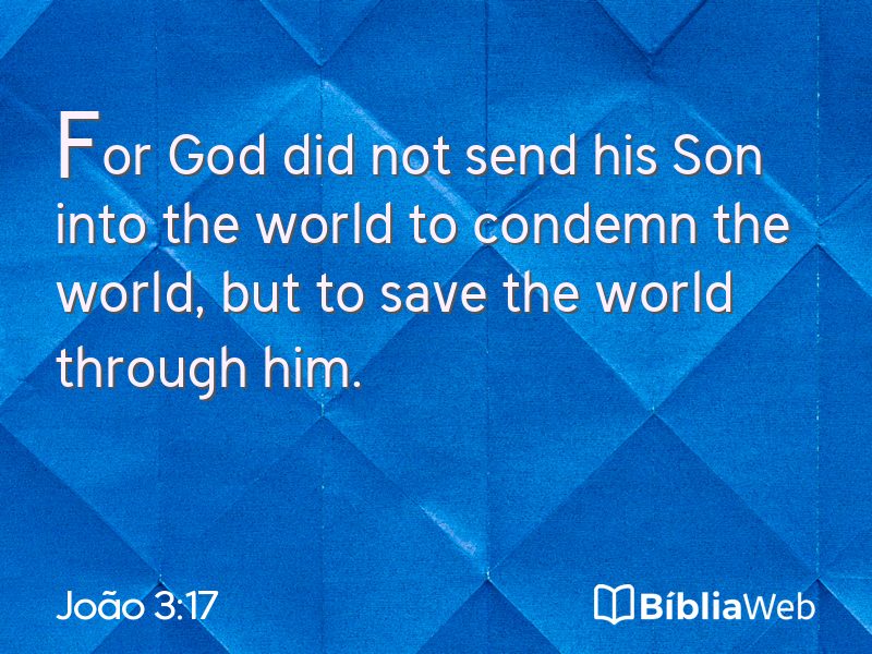 João 3:17 em imagem para compartilhar