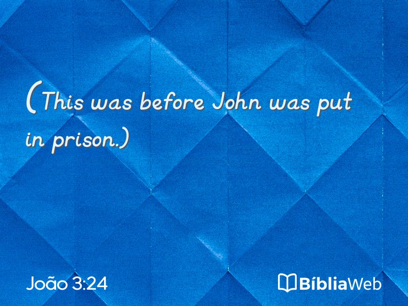 João 3:24 em imagem para compartilhar
