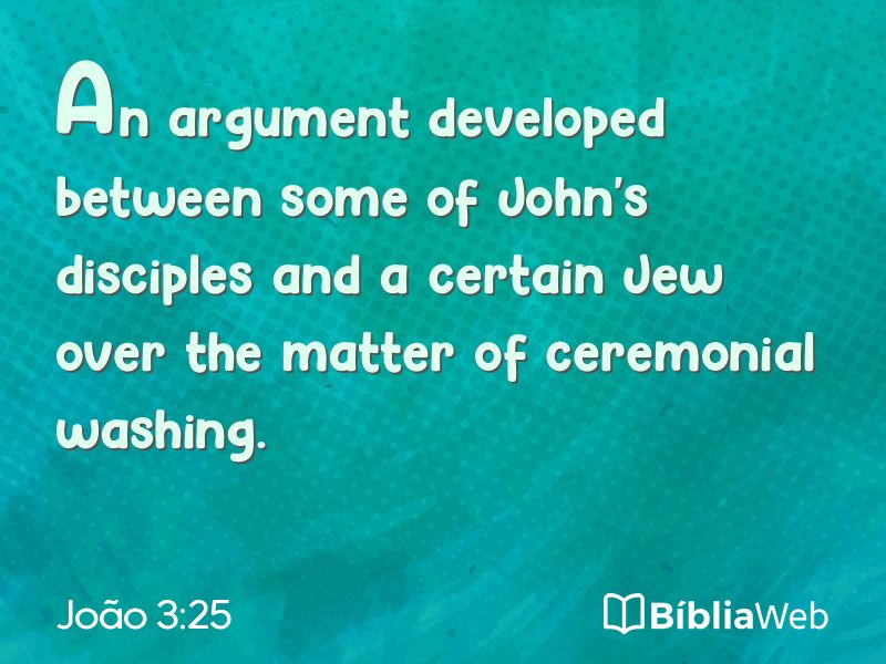 João 3:25 em imagem para compartilhar