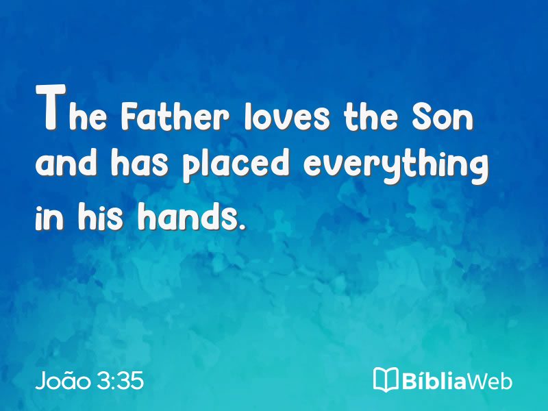 João 3:35 em imagem para compartilhar