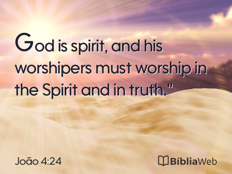 João 4:24 em imagem para compartilhar