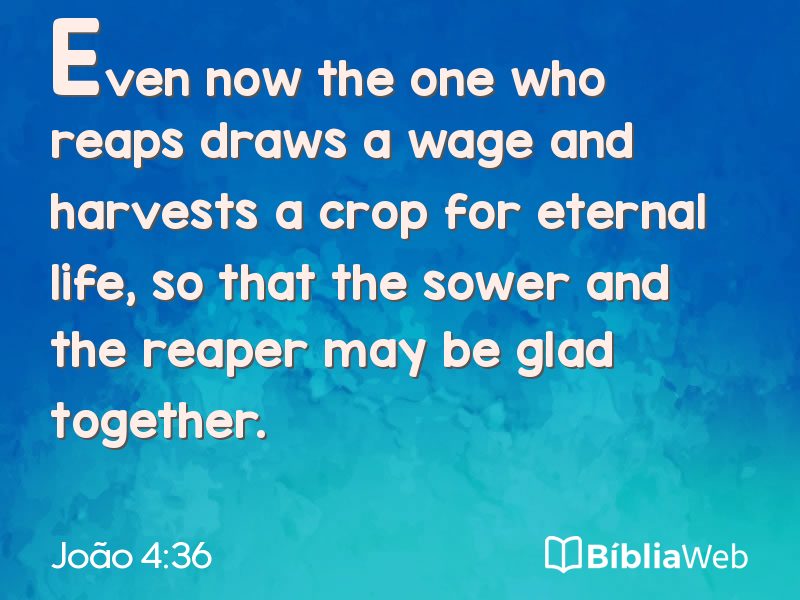 João 4:36 em imagem para compartilhar