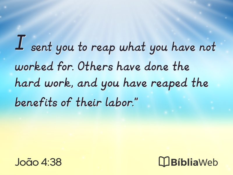 João 4:38 em imagem para compartilhar