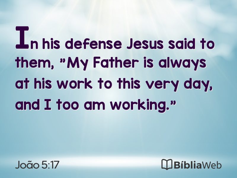 João 5:17 em imagem para compartilhar