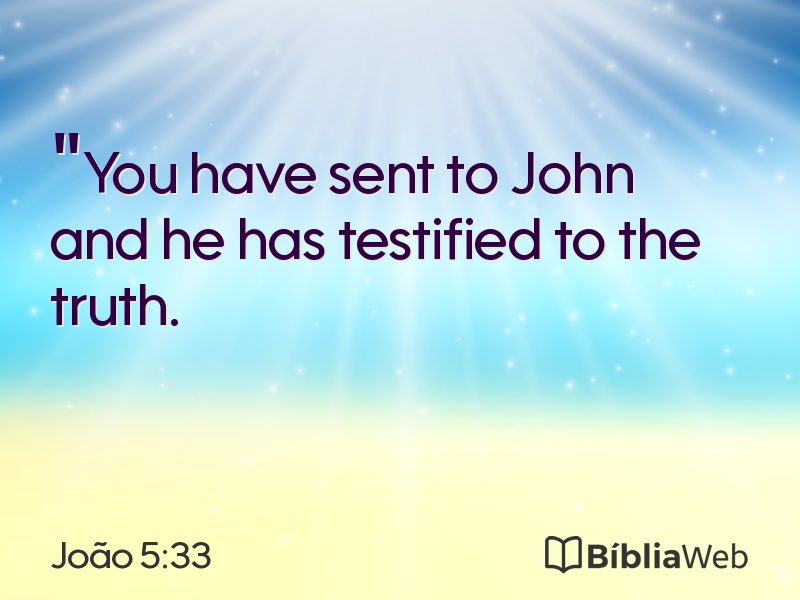 João 5:33 em imagem para compartilhar