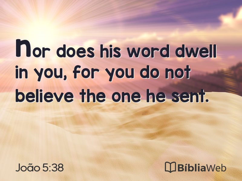 João 5:38 em imagem para compartilhar