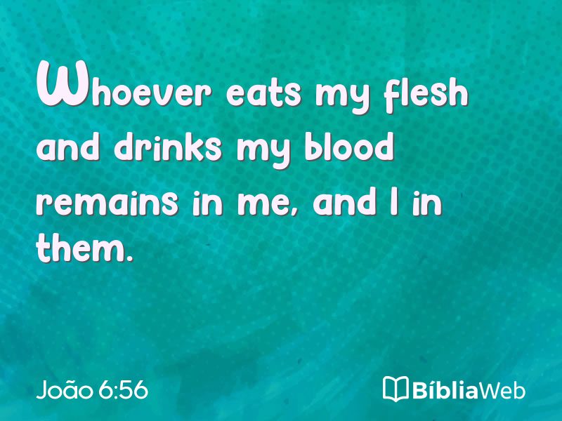 João 6:56 em imagem para compartilhar