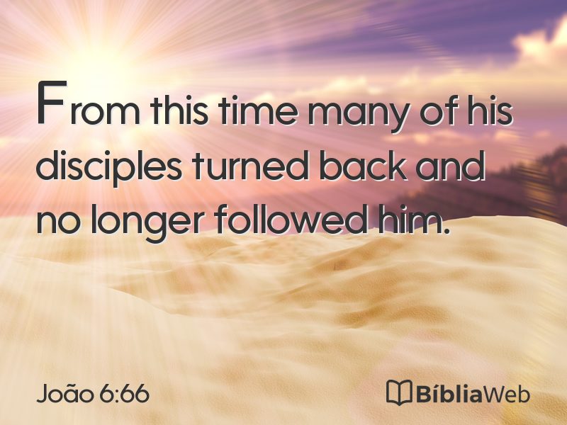 João 6:66 em imagem para compartilhar