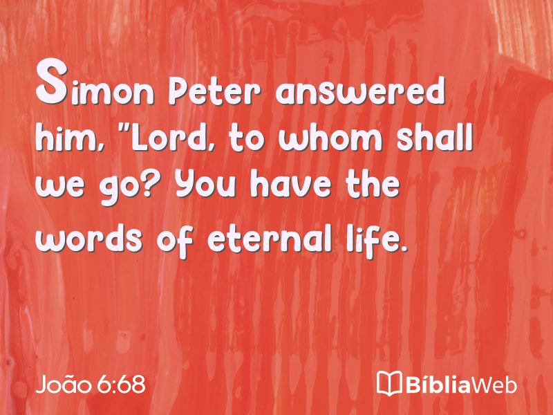João 6:68 em imagem para compartilhar