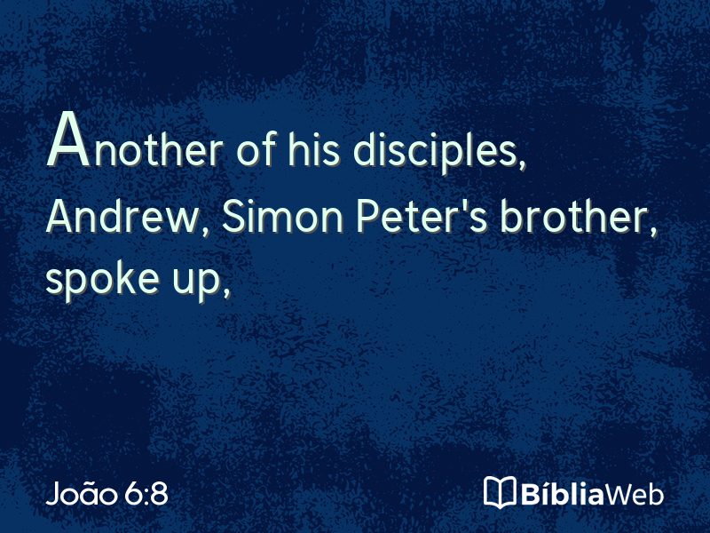 João 6:8 em imagem para compartilhar