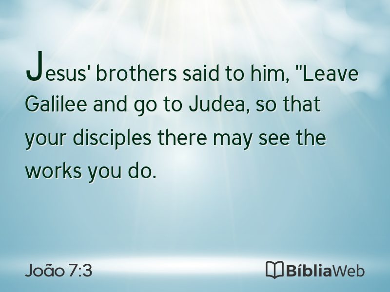 João 7:3 em imagem para compartilhar