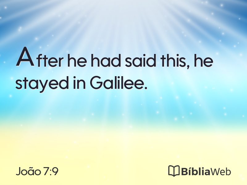 João 7:9 em imagem para compartilhar