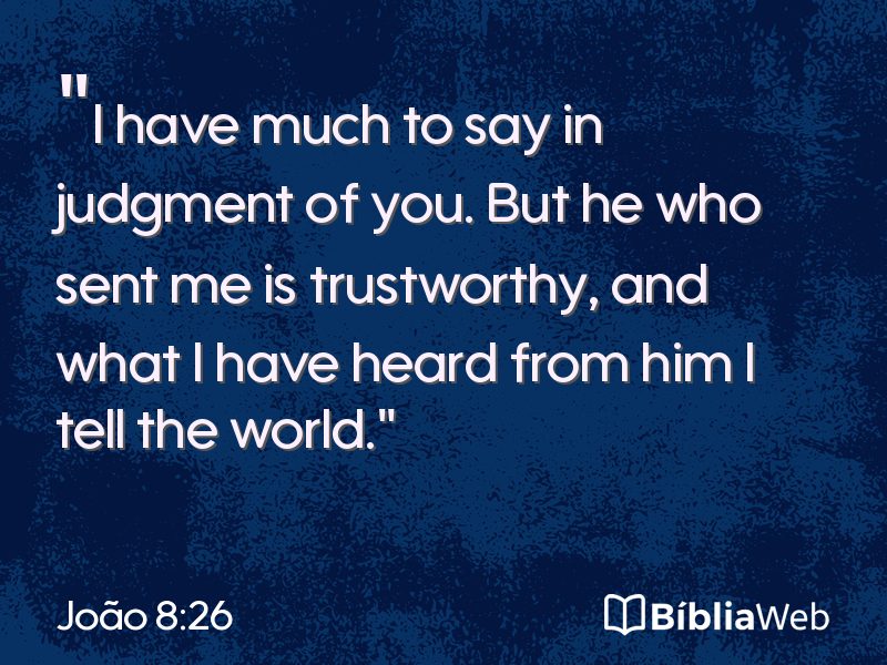 João 8:26 em imagem para compartilhar