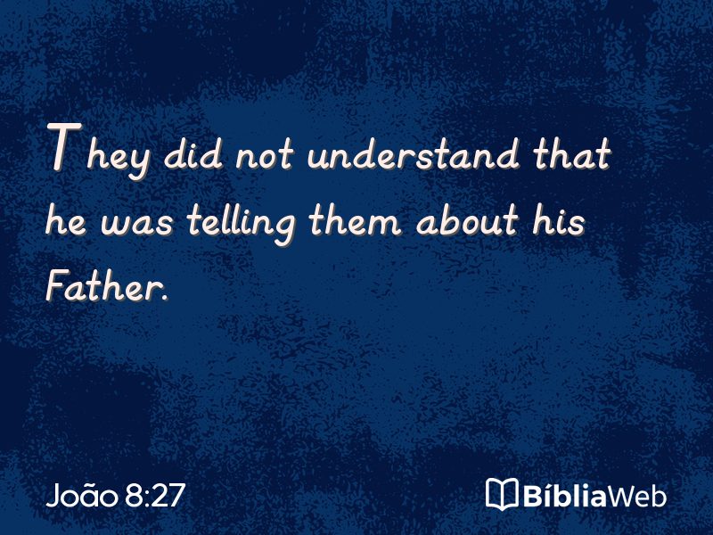 João 8:27 em imagem para compartilhar