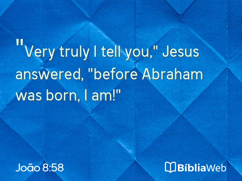 João 8:58 em imagem para compartilhar