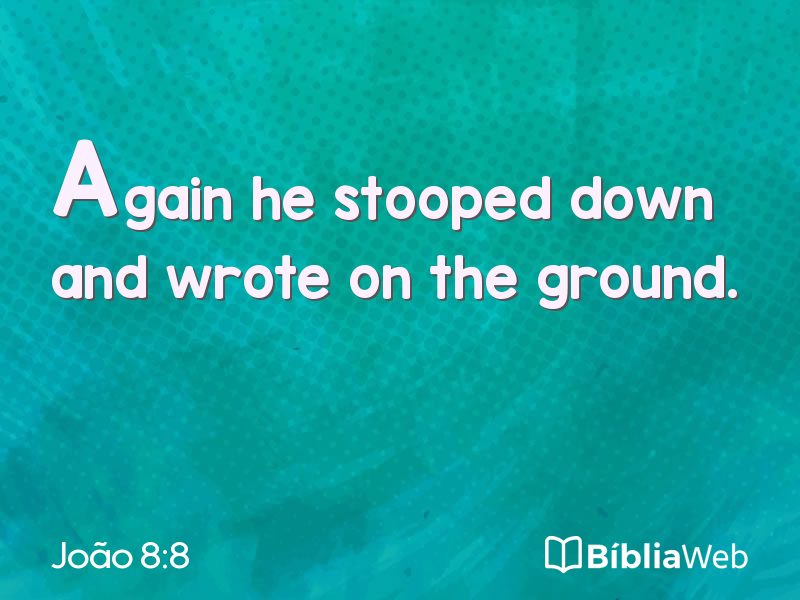 João 8:8 em imagem para compartilhar
