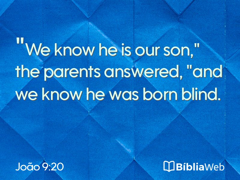 João 9:20 em imagem para compartilhar