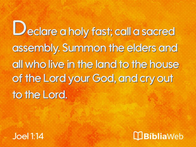 Joel 1:14 em imagem para compartilhar