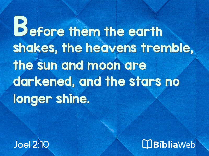 Joel 2:10 em imagem para compartilhar