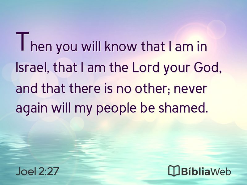Joel 2:27 em imagem para compartilhar