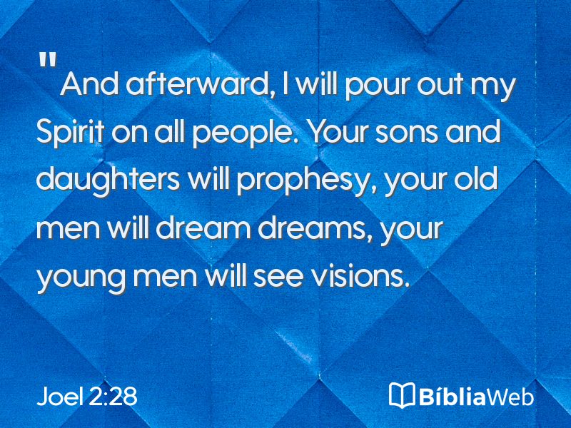 Joel 2:28 em imagem para compartilhar