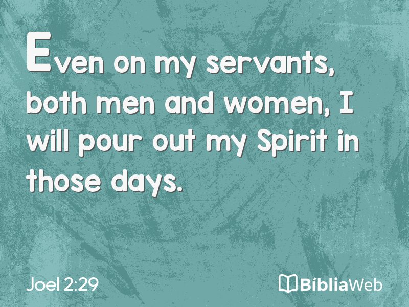Joel 2:29 em imagem para compartilhar