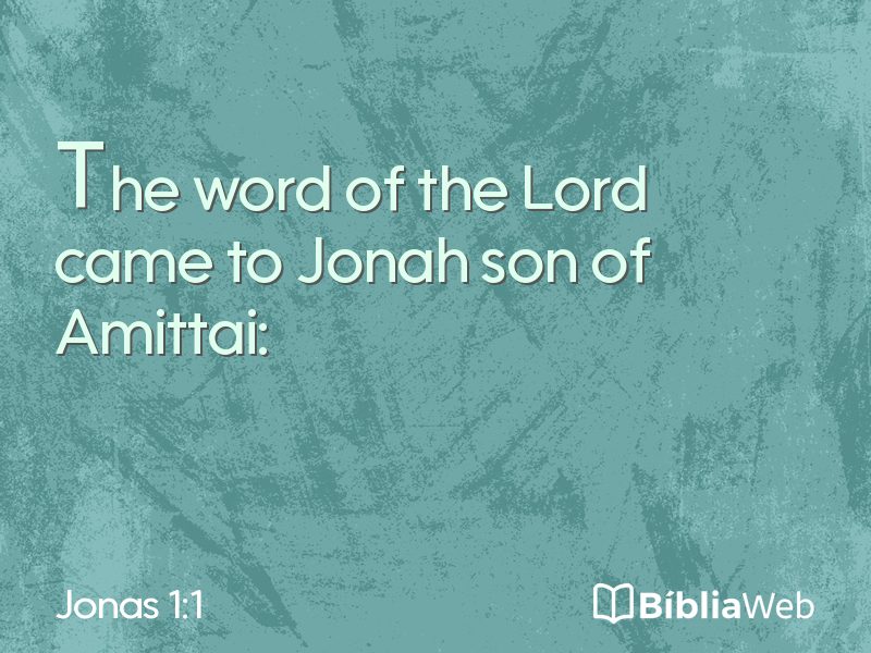 Jonas 1:1 em imagem para compartilhar
