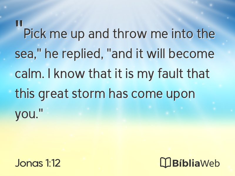 Jonas 1:12 em imagem para compartilhar
