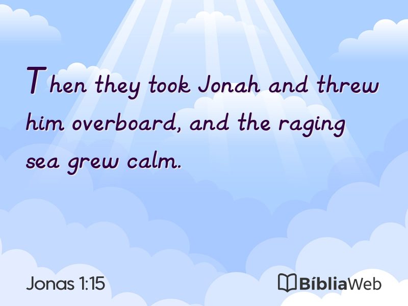 Jonas 1:15 em imagem para compartilhar