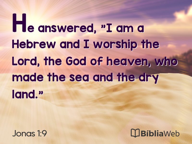 Jonas 1:9 em imagem para compartilhar
