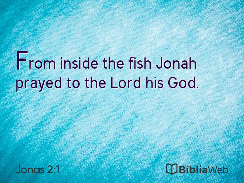 Jonas 2:1 em imagem para compartilhar