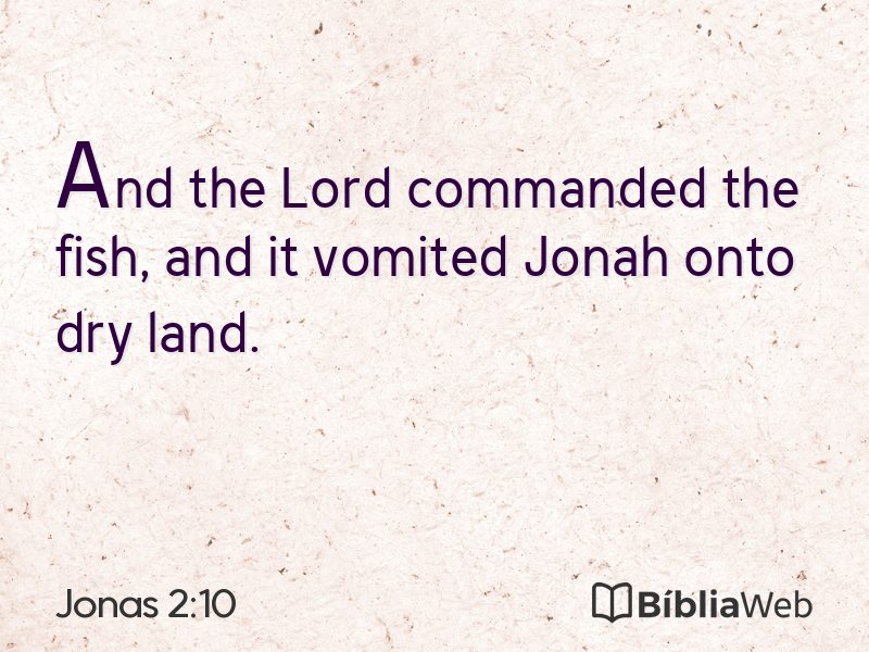 Jonas 2:10 em imagem para compartilhar