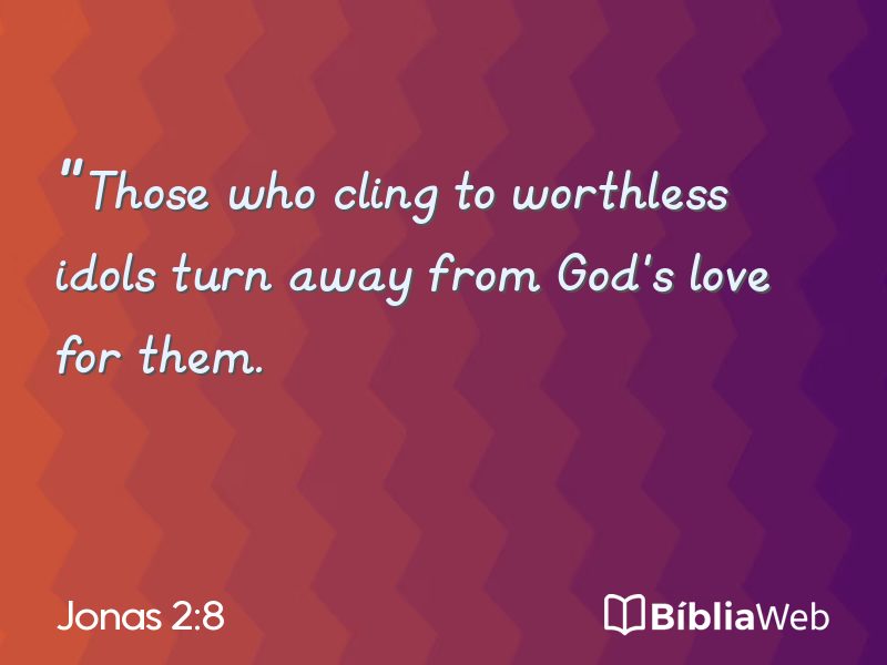 Jonas 2:8 em imagem para compartilhar