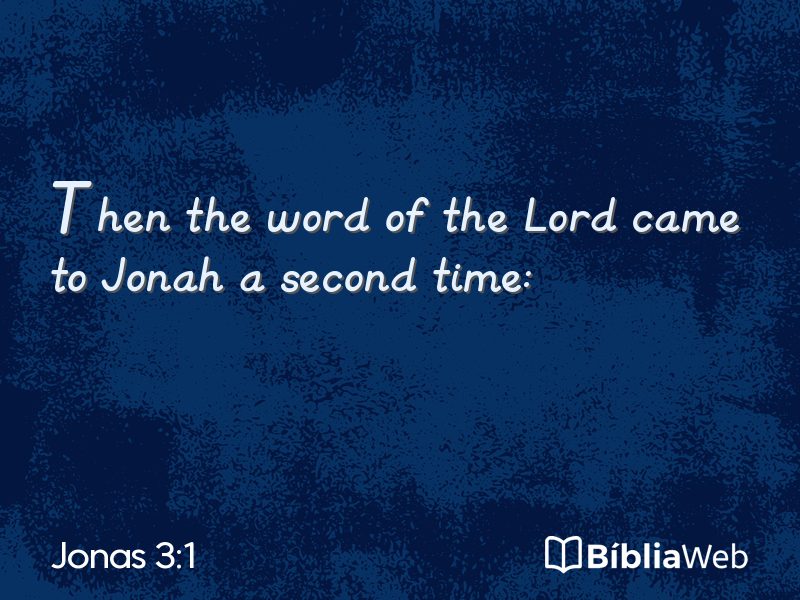 Jonas 3:1 em imagem para compartilhar