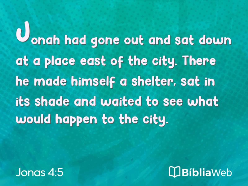 Jonas 4:5 em imagem para compartilhar