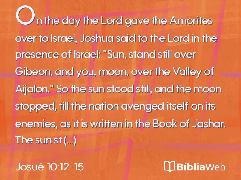 Josué 10:12-15 em imagem para compartilhar