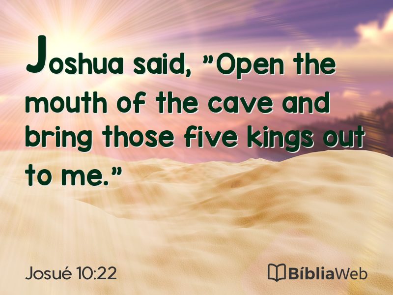 Josué 10:22 em imagem para compartilhar