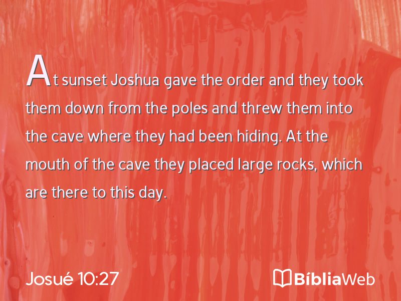 Josué 10:27 em imagem para compartilhar