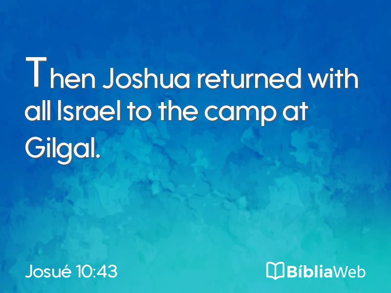 Josué 10:43 em imagem para compartilhar