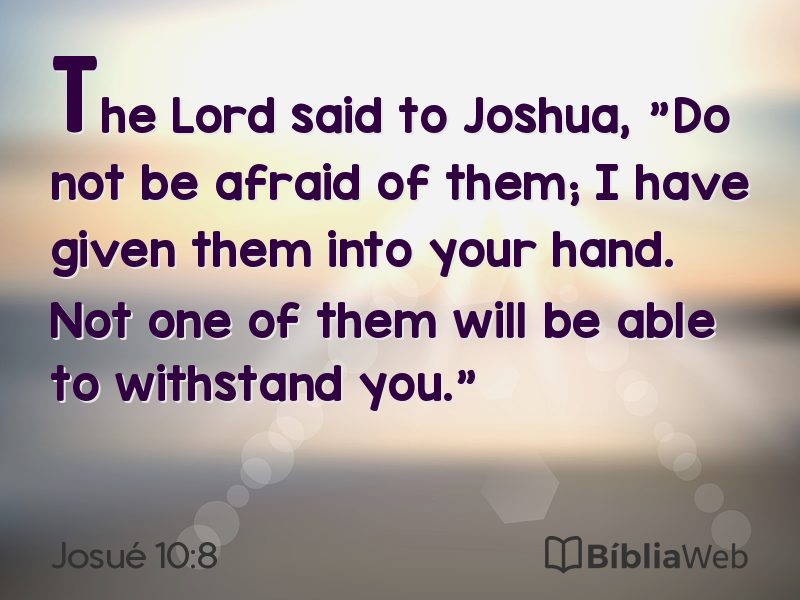 Josué 10:8 em imagem para compartilhar