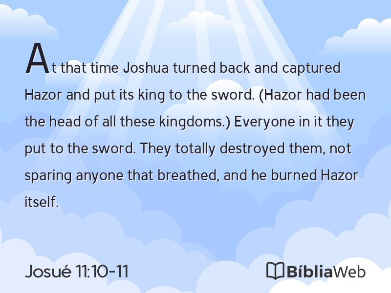 Josué 11:10-11 em imagem para compartilhar